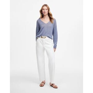 Madewell Pieced Barrel-Leg Jeans Tile White Rigid Mid-Rise Size 29 NWT